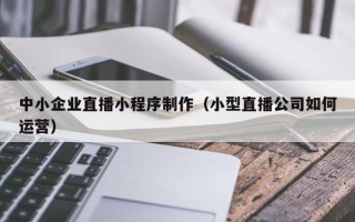 韶关中小企业直播小程序制作（小型直播公司如何运营）